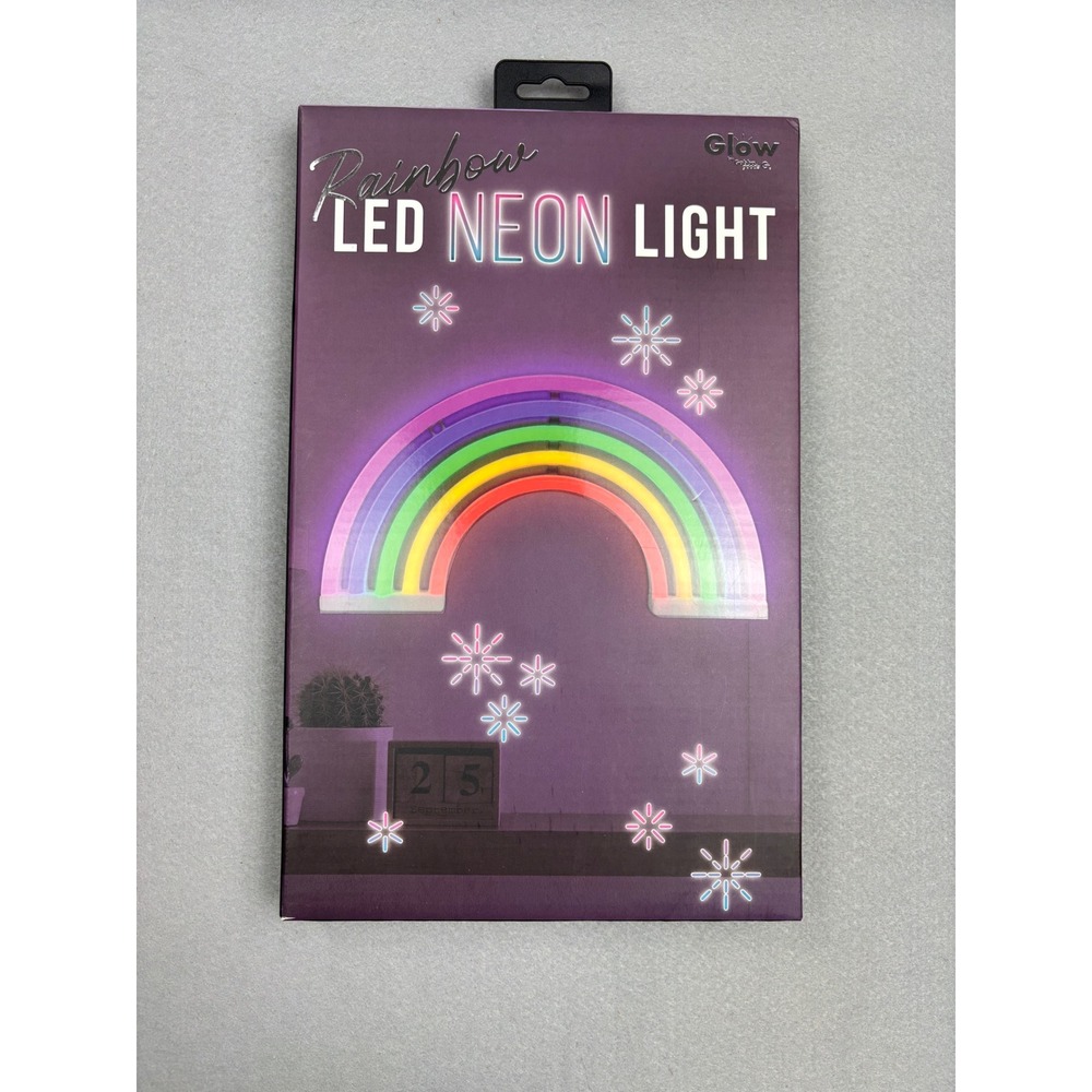 Glow Rainbow LED Neon Light Wall Sign Kids Room Dorm Nightlight USB Battery